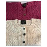 Carraig Donn Merino Wool Cable Knit Cardigans (Lot of 2)