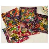 Fiber Arts Textile Patches & Woven Basket Mixed Lot- signed by the artist