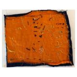 Fiber Arts Textile Patches & Woven Basket Mixed Lot- signed by the artist