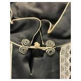 Antique Black Silk TANG Embroidered Dragon Two-Piece Silk Outfit