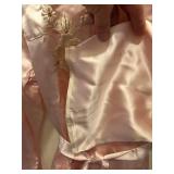 Vintage Sun Bros & Co Pink Silk Kimono Tang Pajama Set