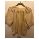 Vintage Sheer Embroidered Blouse
