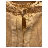 Antique Flapper Slip Dress Foundation Lace Trimmed Linen