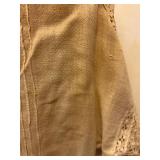 Antique Flapper Slip Dress Foundation Lace Trimmed Linen
