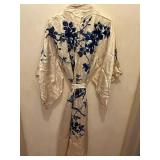 Antique Embroidered Silk Kimono Robe