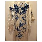 Antique Embroidered Silk Kimono Robe