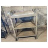 Rubbermaid 3-Shelf Metal Utility Cart on Casters