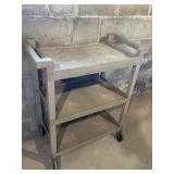 Rubbermaid 3-Shelf Metal Utility Cart on Casters