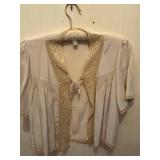 Lace Trim Cardigan Style Top