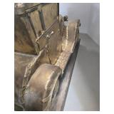 Vintage Hand Crafted Brass Car Sculpture on Steel Welded Base