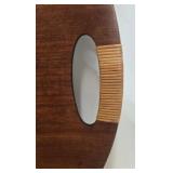 Mid Century Wood Tray & Hand Carved Wood Goblet