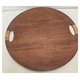 Mid Century Wood Tray & Hand Carved Wood Goblet