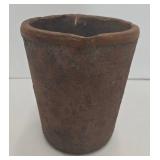 Vintage Unglazed Foundry Crucible or Melting Pot