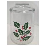 Vintage Bartlett Collins Christmas Holly Cookie Jar & Snowball Pitcher Mixed Lot