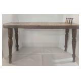 Vintage Cornwall Wood Cribbage Board Game Table Bench