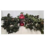 Woolrich Lantern Lamp & Christmas Garland Mixed Lot