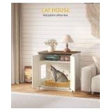Hzuaneri Cat Litter Box Enclosure CB85414X