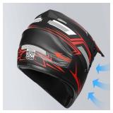 Yesmotor Youth Motocross Helmet 4Pcs - DOT Red