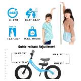 bicystar 14" Toddler Balance Bike, Blue