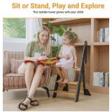 COSYLAND Foldable Toddler Kitchen Stool Helper