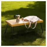 Folding Wooden Coffee Table with Locking Legs