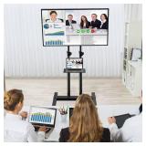 PERLESMITH Mobile TV Stand 32-75" TV, 99lb