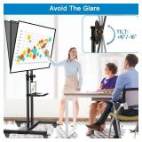 PERLESMITH Mobile TV Stand 32-75" TV, 99lb