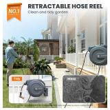 Giraffe Retractable Garden Hose Reel, 130 ft