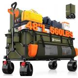 Green 48" Folding Wagon, 560lb, All-Terrain