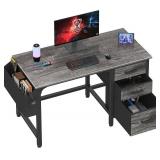 Lufeiya Desk with File Drawers, 47" Gray