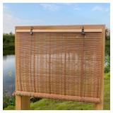 XIUXIU Bamboo Roller Shades 24Wx63H, Colour B