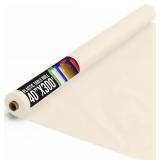 Exquisite Ivory Plastic Table Cover 40" x 300