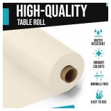 Exquisite Ivory Plastic Table Cover 40" x 300