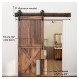 Winsun 6ft Sliding Barn Door Kit, Black