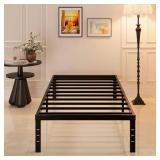 Maenizi Twin Platform Bed Frame, 14" Black