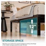 Maenizi Twin Platform Bed Frame, 14" Black