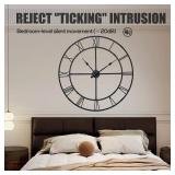 39.5" Silent Metal Wall Clock, Roman.