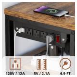 JUSTOGO TV Stand with Mount & Power Outlet