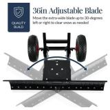 Best Choice 36in Snow Pusher w/ Wheels