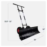 Best Choice 36in Snow Pusher w/ Wheels