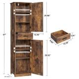 usikey 67" Tall Storage Cabinet with Shelves
