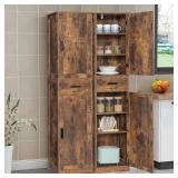 usikey 67" Tall Storage Cabinet with Shelves