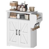YATINEY Coffee Bar Cabinet, Island, White