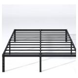 JETO Metal Queen Bed Frame with Storage, 18"