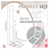 Teenyyou White Wedding Backdrop Stand, 1-2m