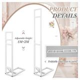 Teenyyou White Wedding Backdrop Stand, 1-2m
