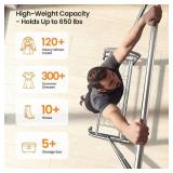 Rolling Clothes Rack, 2 Shelves, Silver
