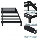 DiaOutro 7" Queen Bed Frame, Heavy Duty, Black