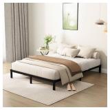 DiaOutro 7" Queen Bed Frame, Heavy Duty, Black