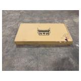 39.7" Outdoor Bench with Armrests, Black
